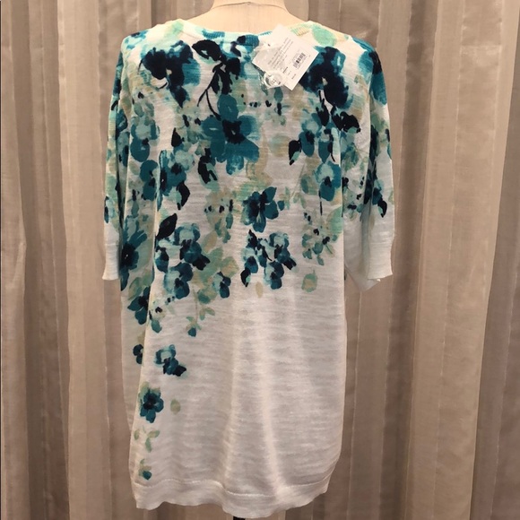 NWT Croft & Barrow Floral Print Cardigan - Picture 3 of 7